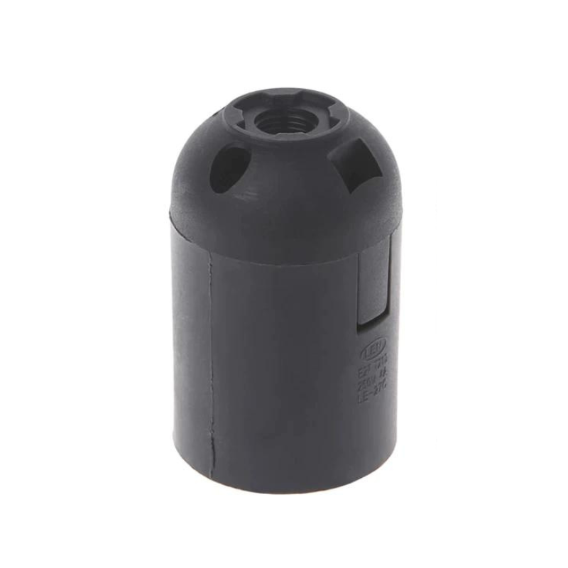 Portalamparas Tornillo Soquete E27 250v 10a Negro