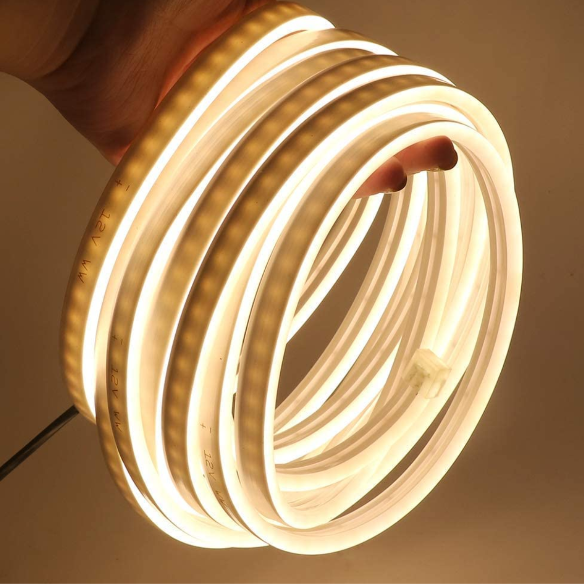 Cinta Led Neon Luz Blanca Cálida 10 Metros + Conector Al 220v