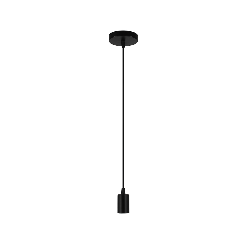 Soquete Metálico Liso Bronce - Negro Elegante E27