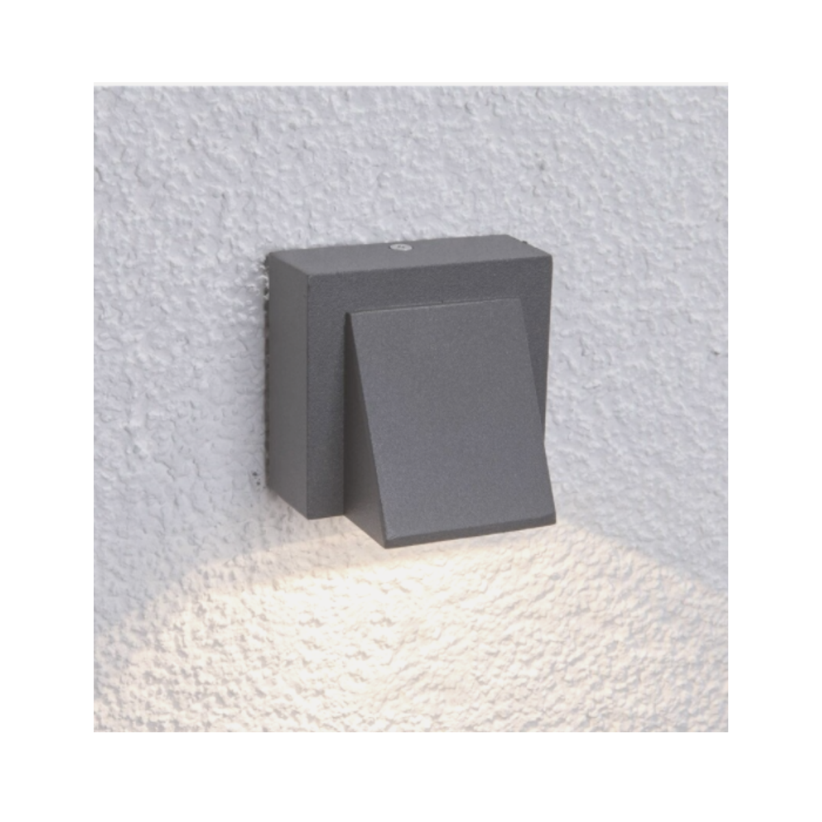 Aplique Led Simple Gris 5w Exterior Luz Calida Modelo Kapelle