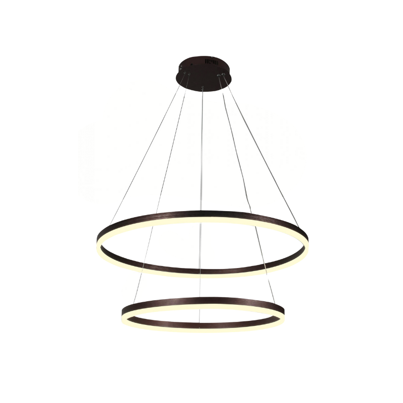 Lámpara Modelo Hoshizora Dimeable Aro 80cm Y 60cm C/Control Cafe 36w /45w 3000-4000-6000k