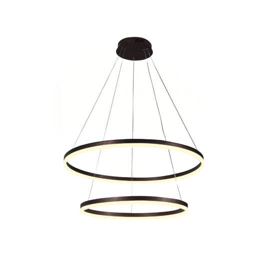 Lámpara Modelo Hoshizora Dimeable Aro 80cm Y 60cm C/Control Cafe 36w /45w 3000-4000-6000k