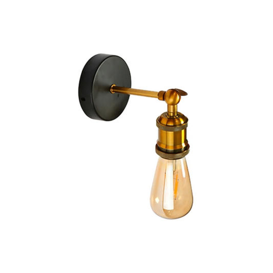 Aplique Lampara Foco Led Muro E27 Bronce Decoracion
