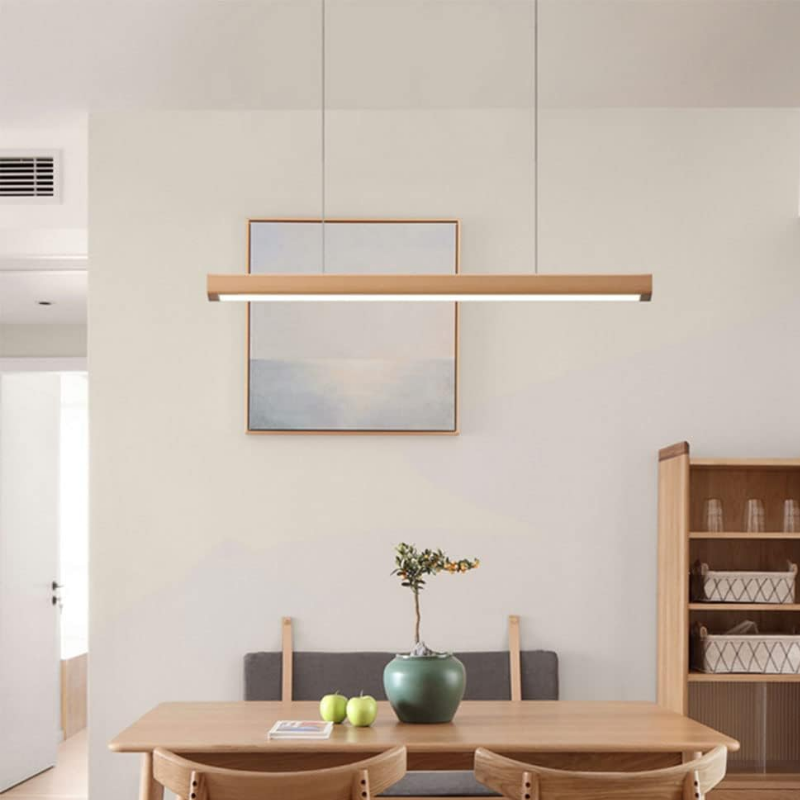 Lámpara Modelo Sakura Lineal 90cm X 7cm Led Colgante Oro 36w 3000-4000-6000k