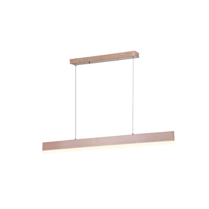 Lámpara Modelo Sakura Lineal 90cm X 7cm Led Colgante Oro 36w 3000-4000-6000k