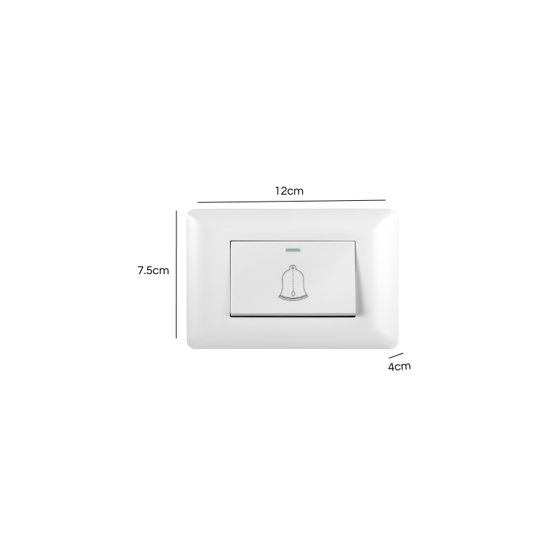 Interruptor Pulsador Simple 10A Blanco PC