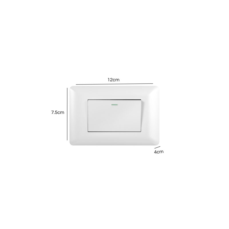 Interruptor Simple Armado 9/24 16A Blanco PC SEC