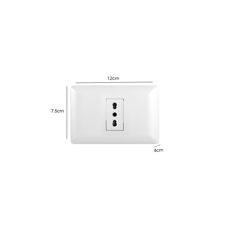 Interruptor Puenteado Armado 9/12 16A + 2 Tomacorrientes 16A Blanco PC SEC