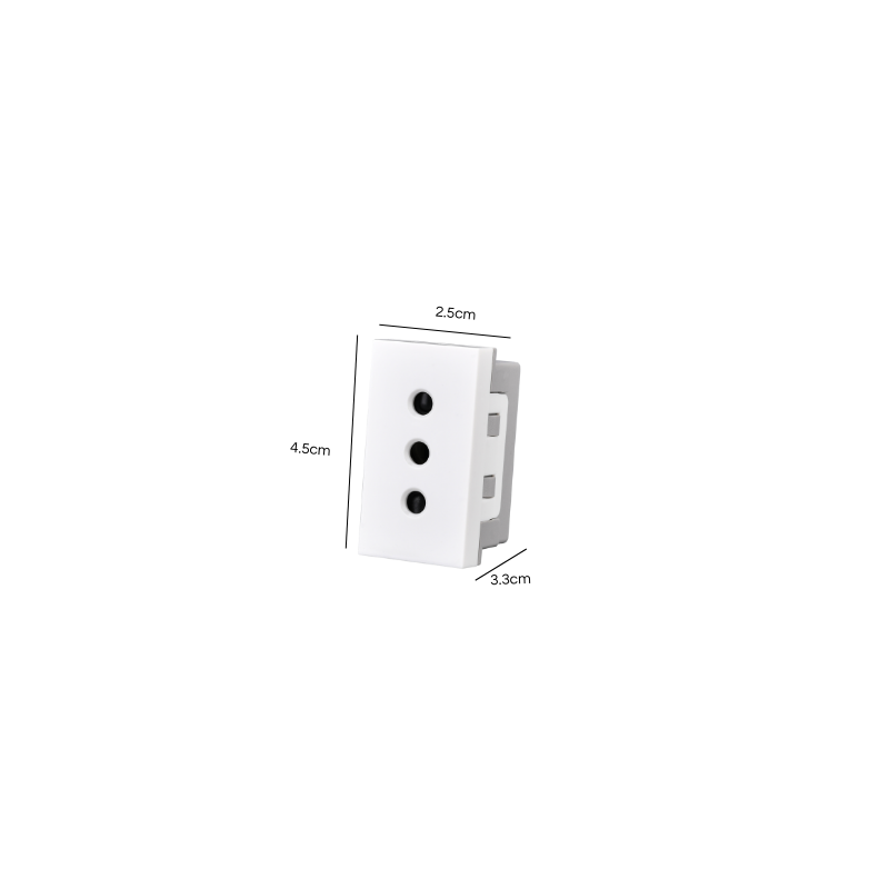 Modulo Tomacorriente 10A 250v Blanco PC SEC