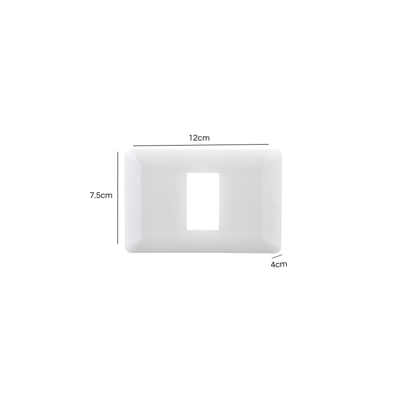 Placa Simple Con Soporte Blanco PC