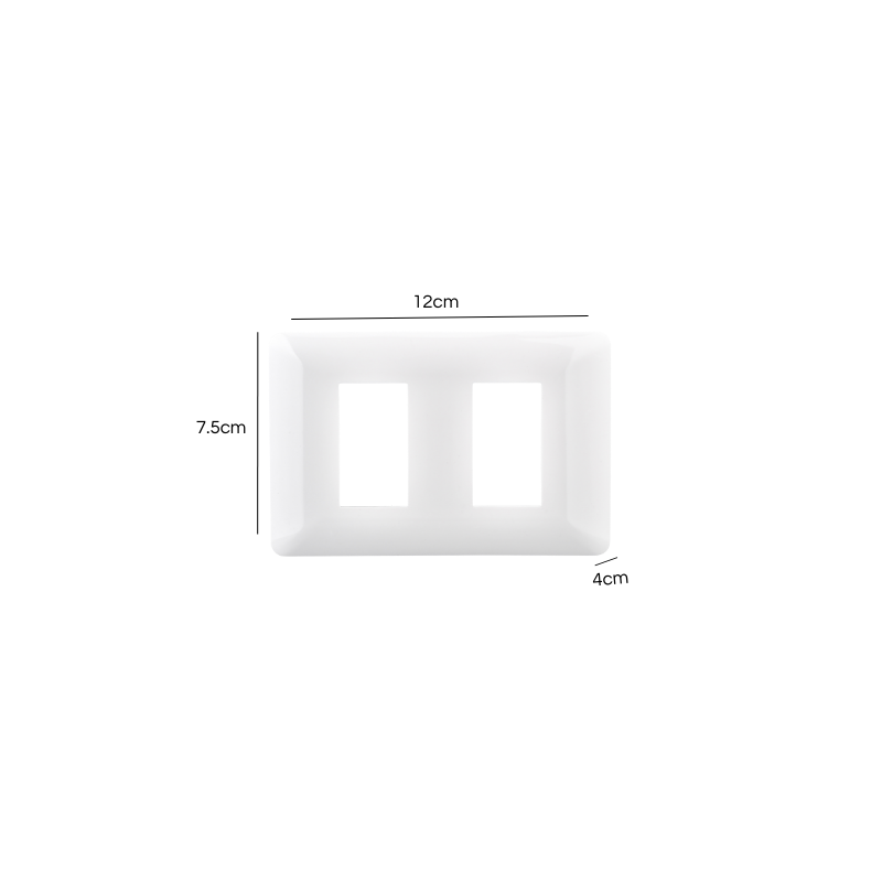 Placa Doble Con Soporte Blanco PC