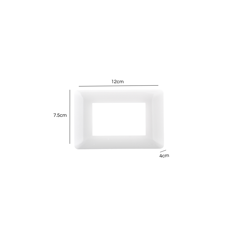 Placa Triple Con Soporte Blanco PC