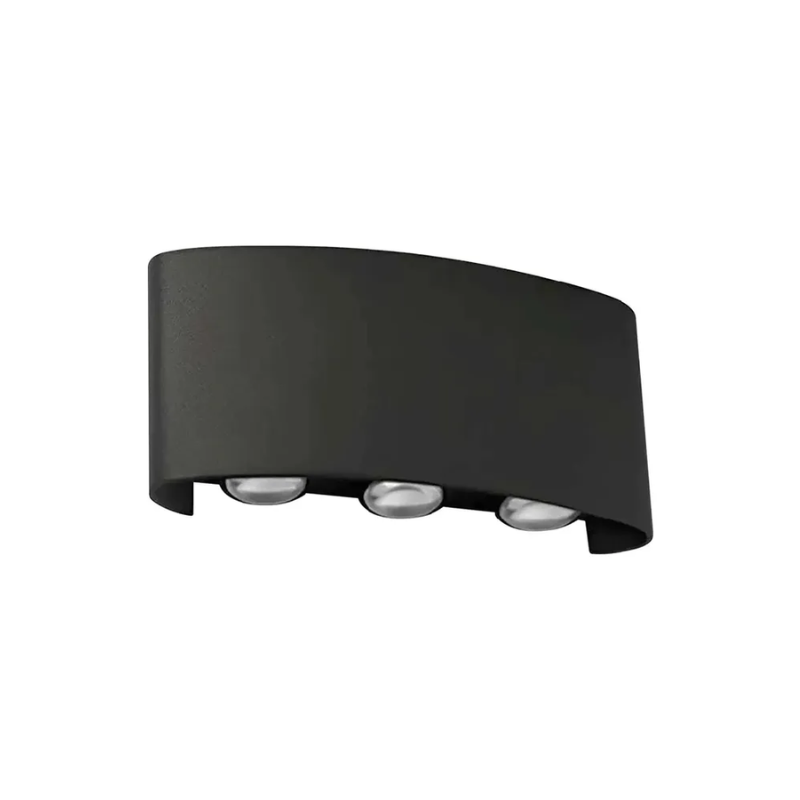 Aplique Lampara Muro Triple Led 6w Exterior Luz Calida IP54
