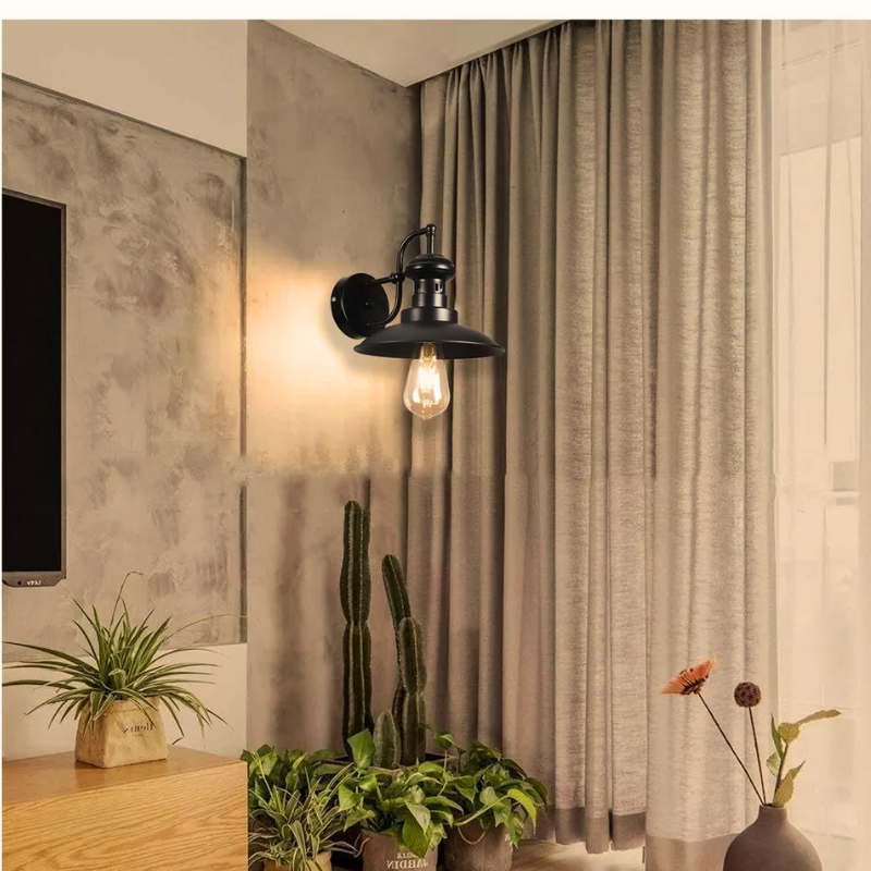 Aplique Negro 3 Pcs Porta E27 Simple Modelo Kairo