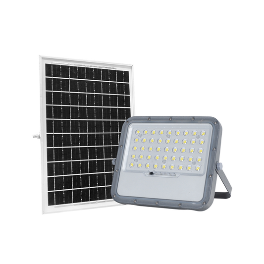 Foco Proyector Led Con Panel Solar 900lm Luz Fria + Control
