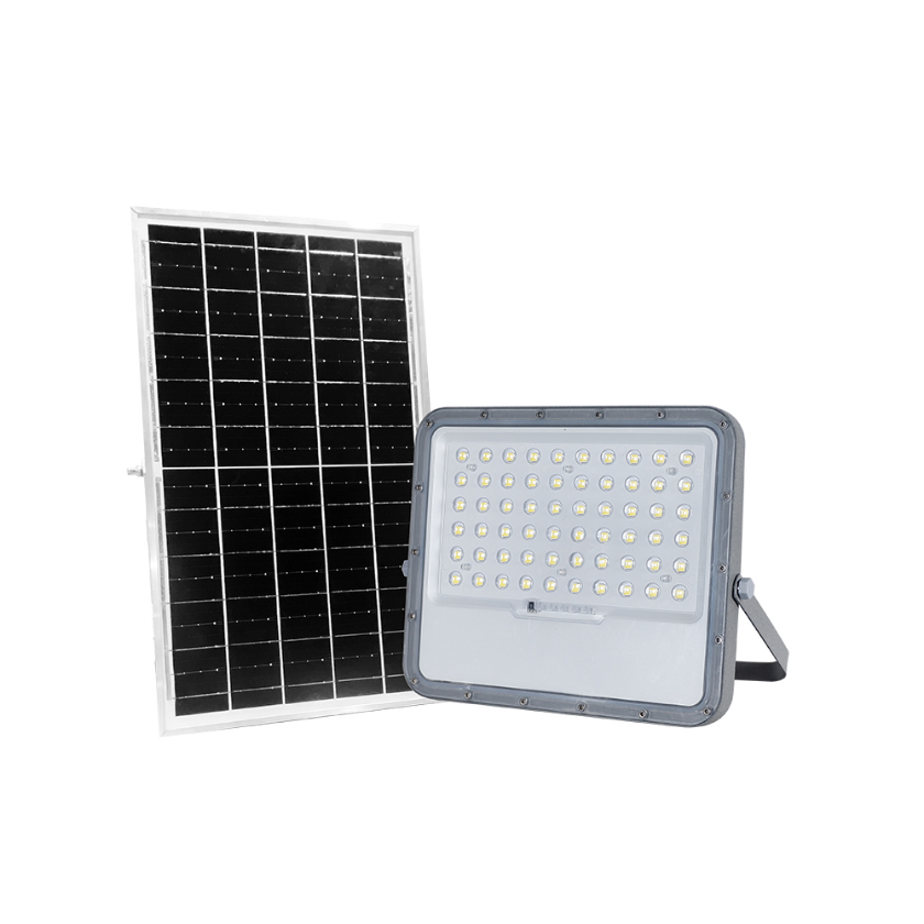 Foco Proyector Led Panel Solar 1400lm Luz Fria + Control