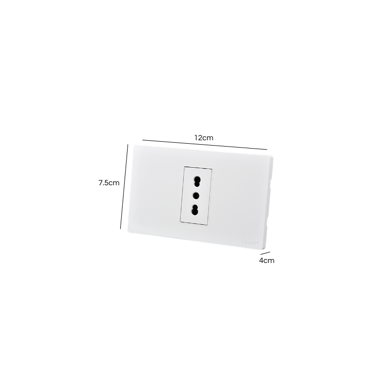 Tomacorriente Simple Puenteado Armado 16A Blanco SEC