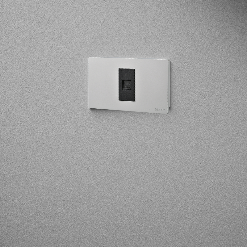 Toma Telefonica Rj11 Plateado/Negro