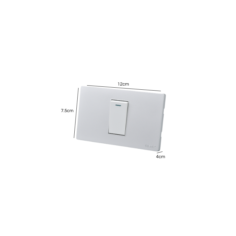 Interruptor Simple Armado 9/12 16A Plateado