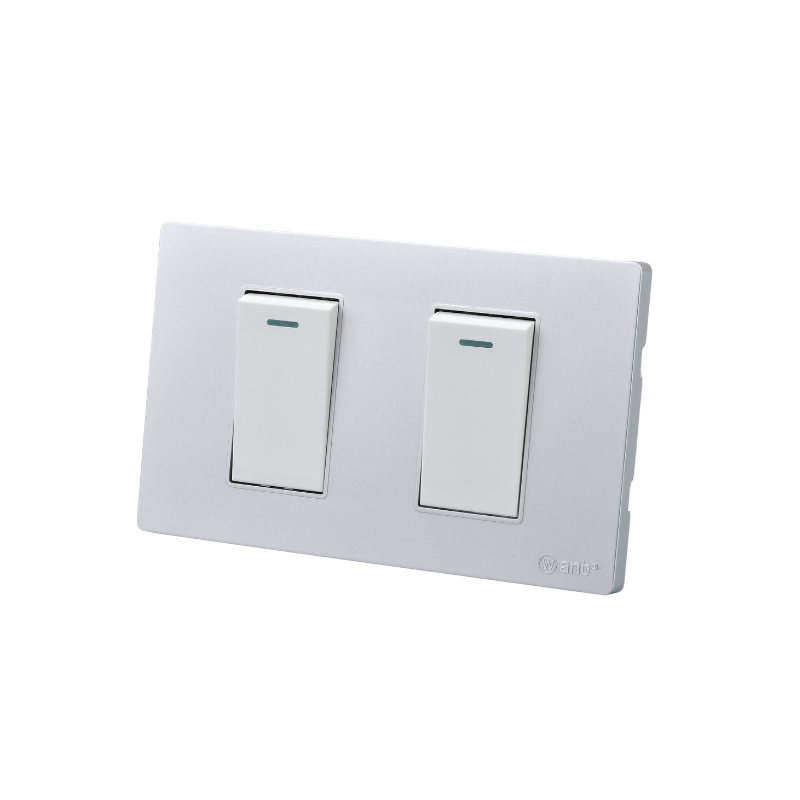 Interruptor Doble Armado 9/24 16A Plateado SEC