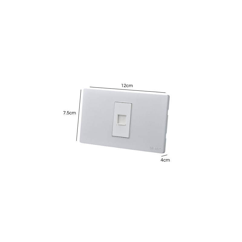 Toma Internet Puenteado Rj45 Plateado