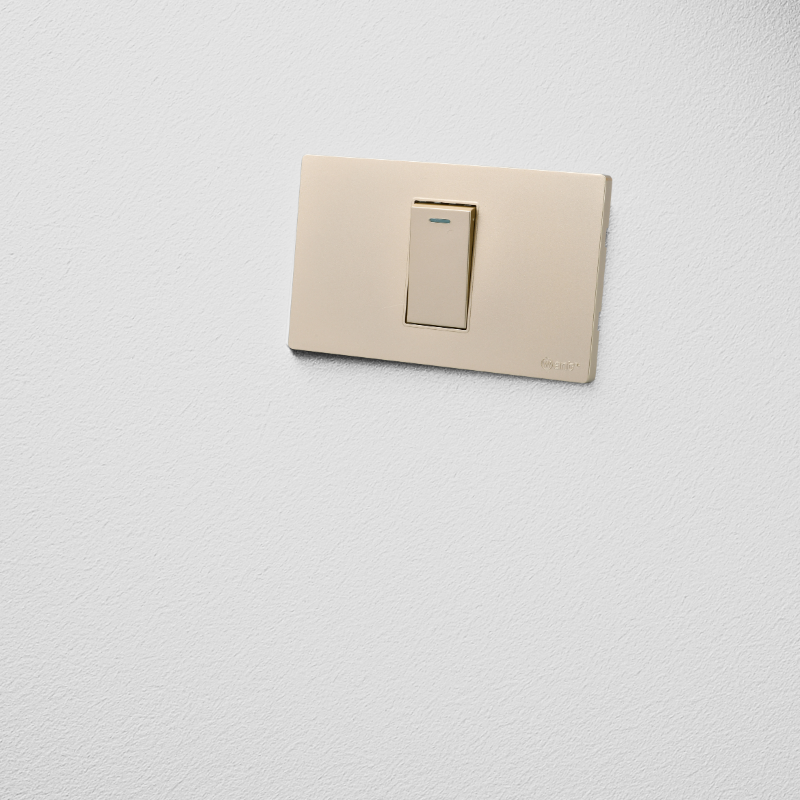 Interruptor Simple Armado 9/12 16A Dorado