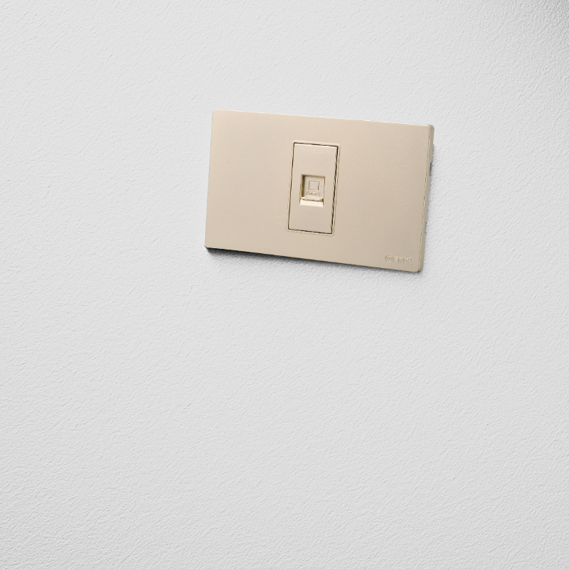 Toma Internet Puenteado Rj45 Dorado