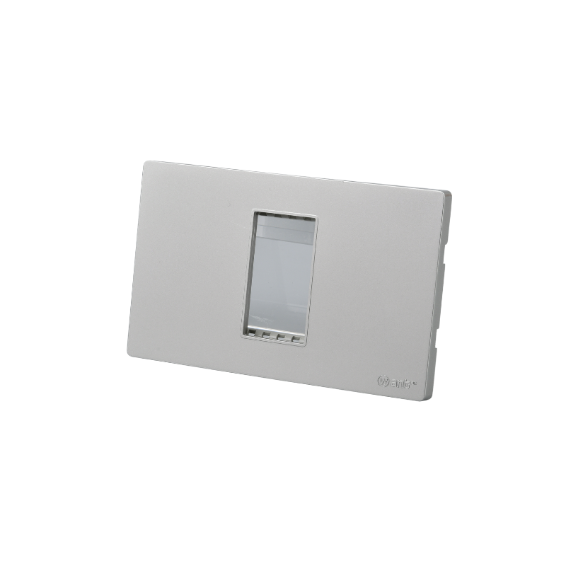 Placa Simple Metal Con Soporte Plateado/Negro