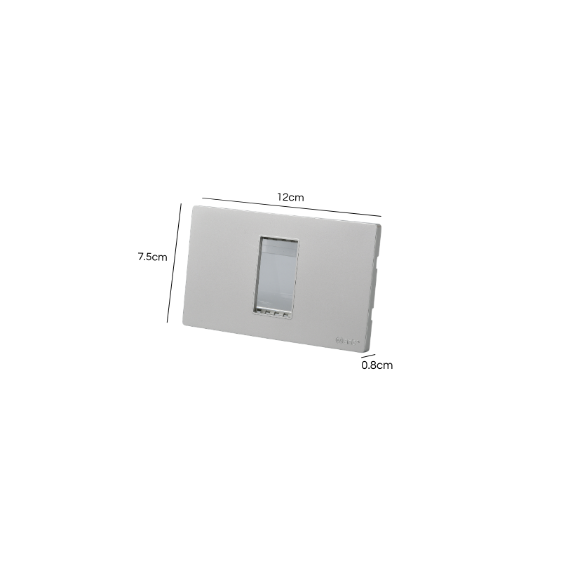 Placa Simple Metal Con Soporte Plateado/Negro