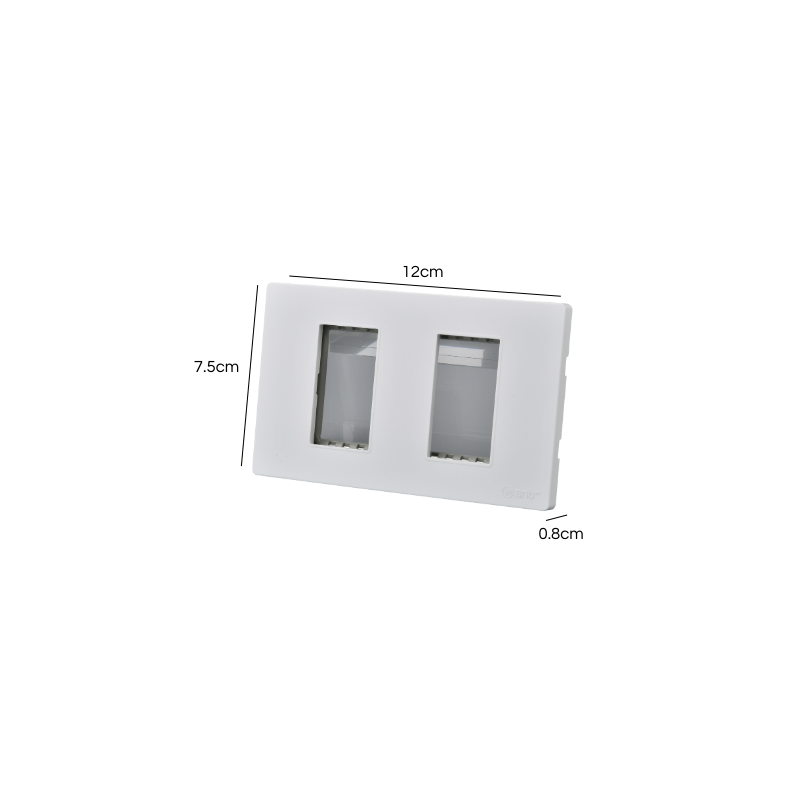 Placa Doble Metal Con Soporte Blanco