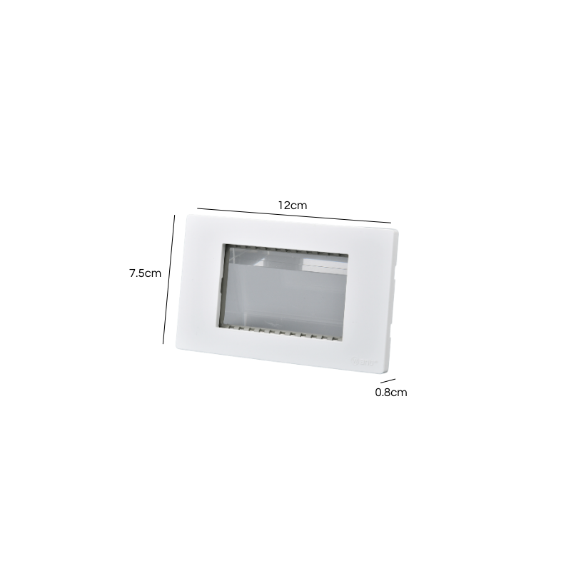Placa Triple Metal Con Soporte Blanco