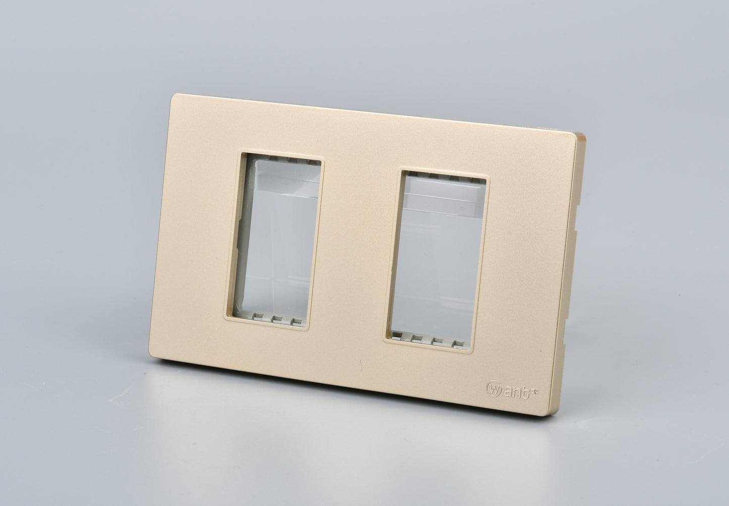 Placa Doble Metal Con Soporte Dorado