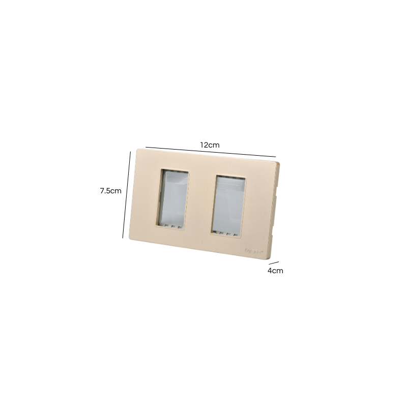 Placa Doble Metal Con Soporte Dorado