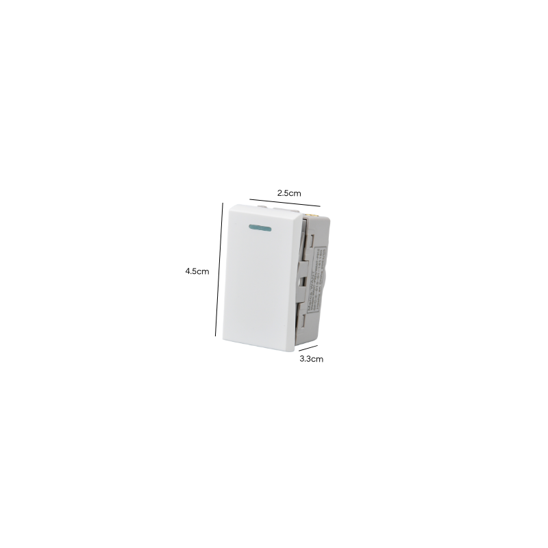 Modulo Interruptor Met 9/12 16A 250v Blanco