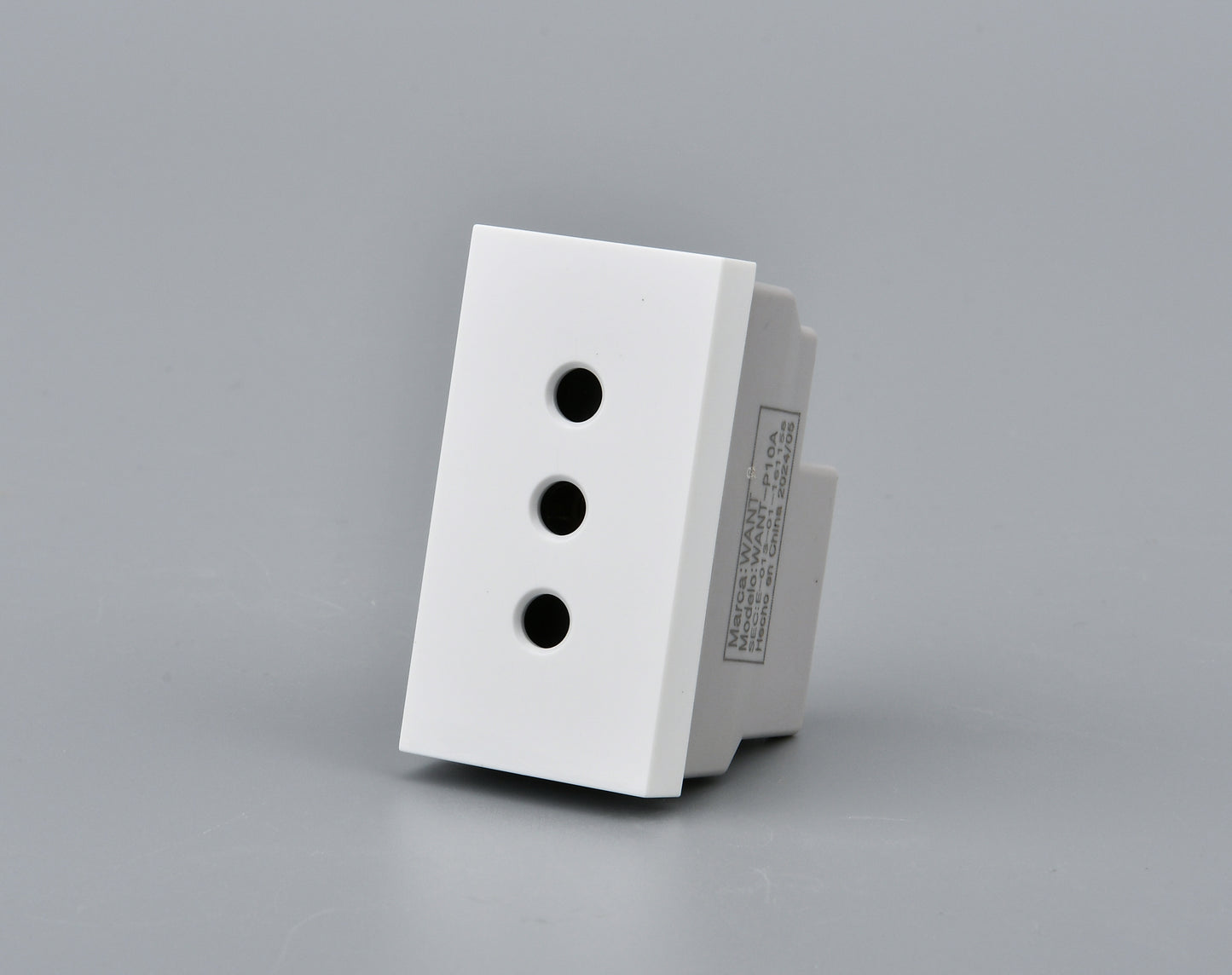 Modulo Tomacorriente Met 10A 250v Blanco