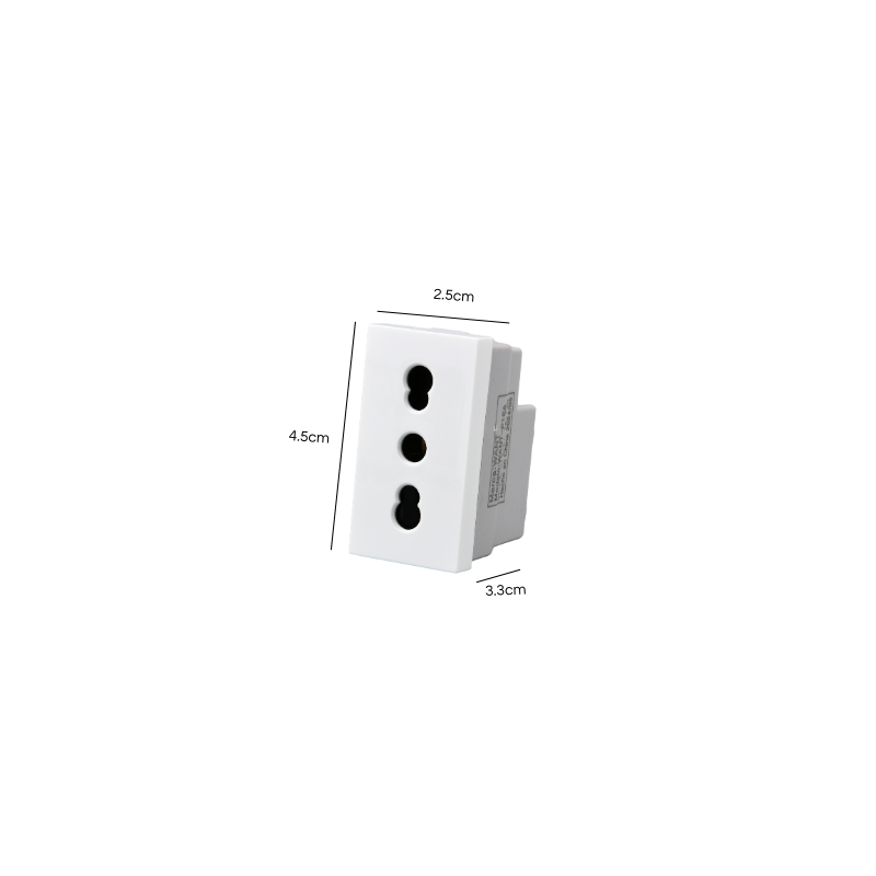 Modulo Tomacorriente Met 16A 250v Blanco