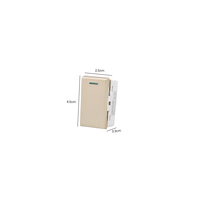 Modulo Interruptor Met 9/24 16A 250v Dorado