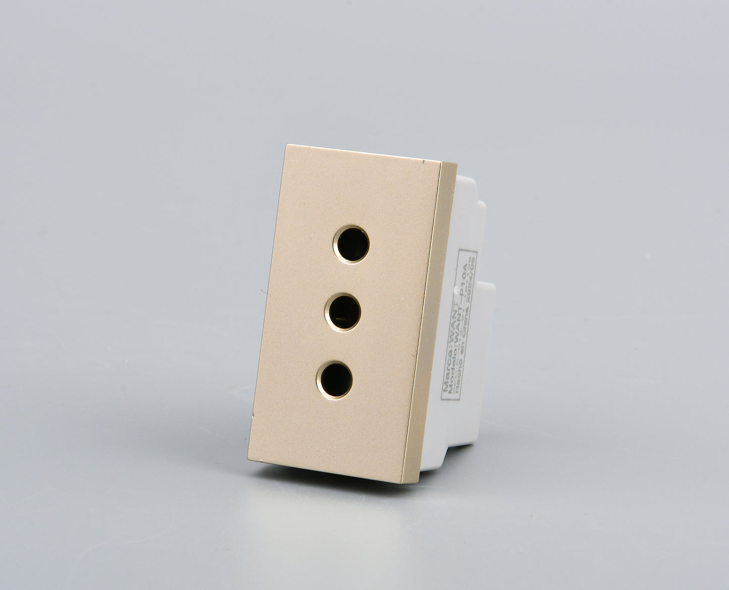 Modulo Tomacorriente Met 10A 250v Dorado