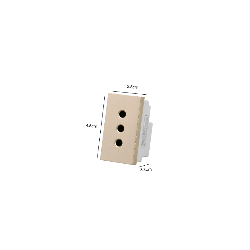 Modulo Tomacorriente Met 10A 250v Dorado