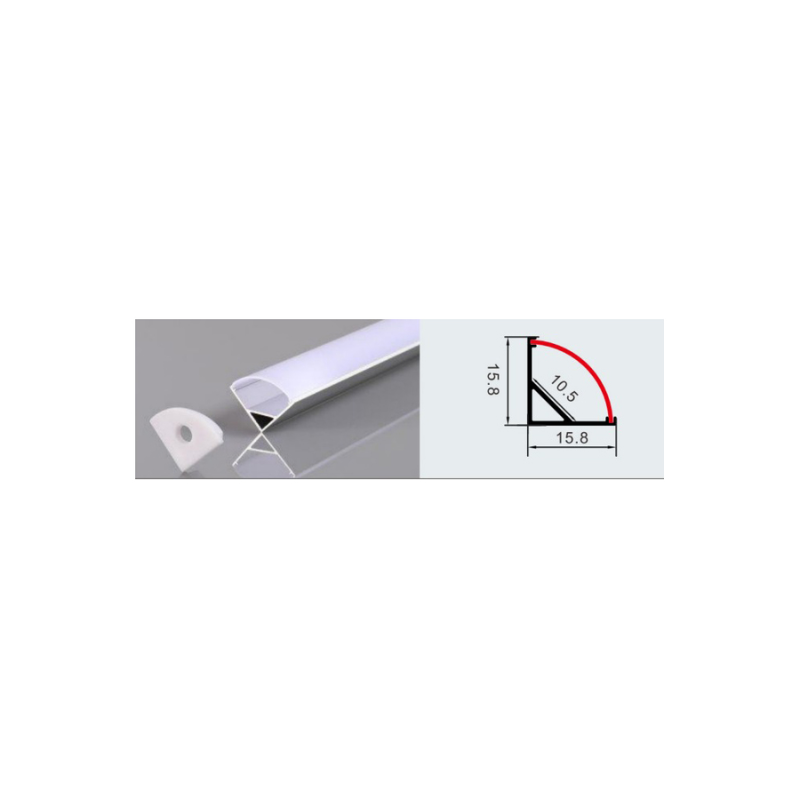 Perfil 2 metros 601 Esquinero Color Aluminio 0.45mm Pack 10 unidades