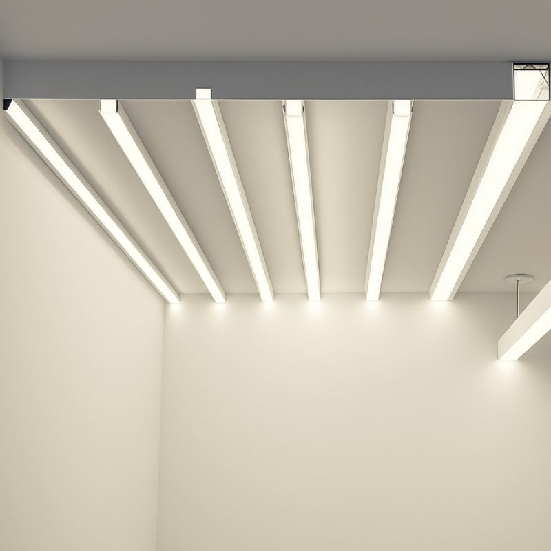 Perfil 2 metros T&M Embutido Color Blanco 17X7X0.4 Pack 10 unidades