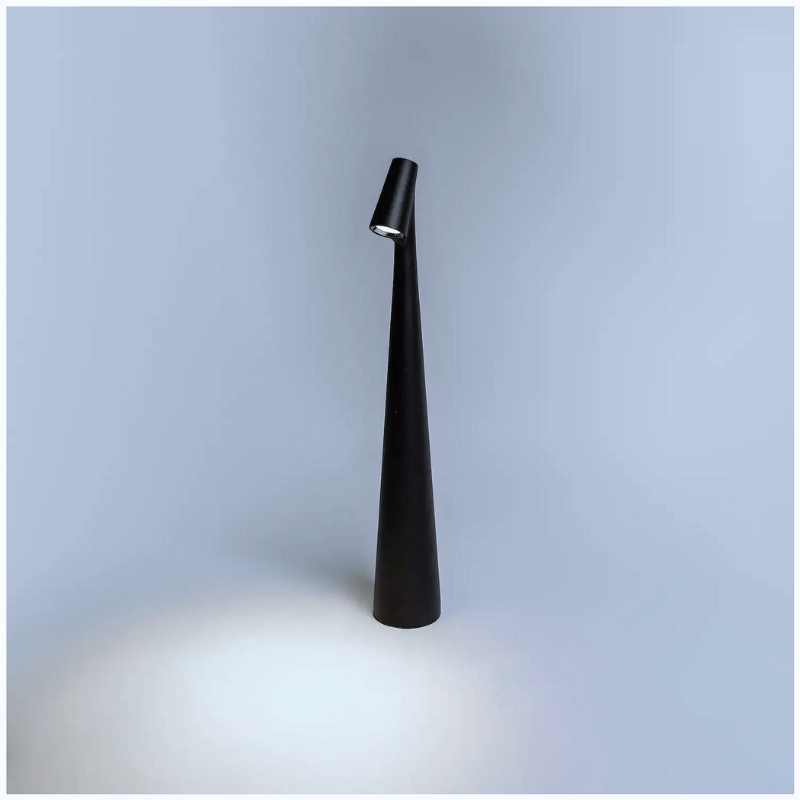 Lampara Led Negra Tactil Recargable Dimeable con Usb