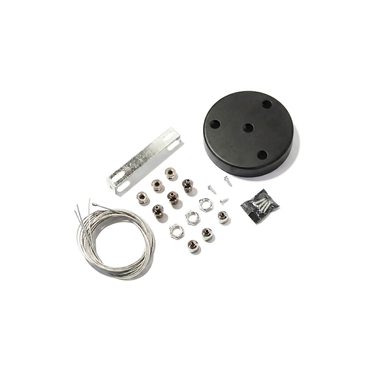 Kit De Piolas Base redonda para suspensión de panel led o Lámparas colgantes