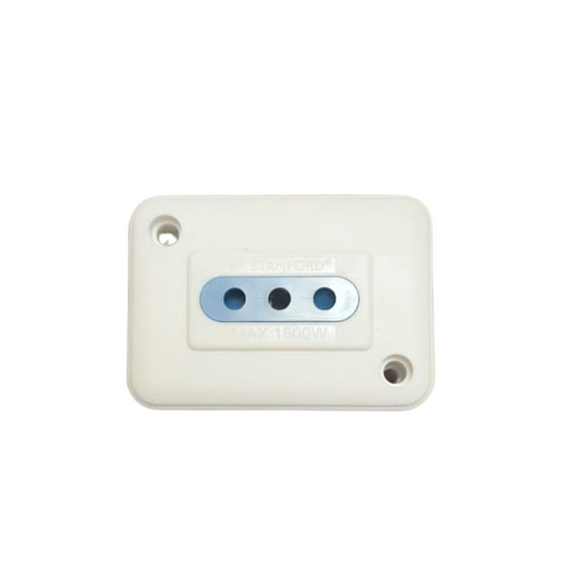 Enchufe Triple Plastico Sobrepuesto Blanco 250v 1500w Sec