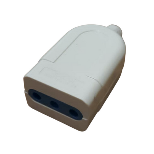 Enchufe Hembra Volante Blanco 2p+t 10A 250V 1500W Sec