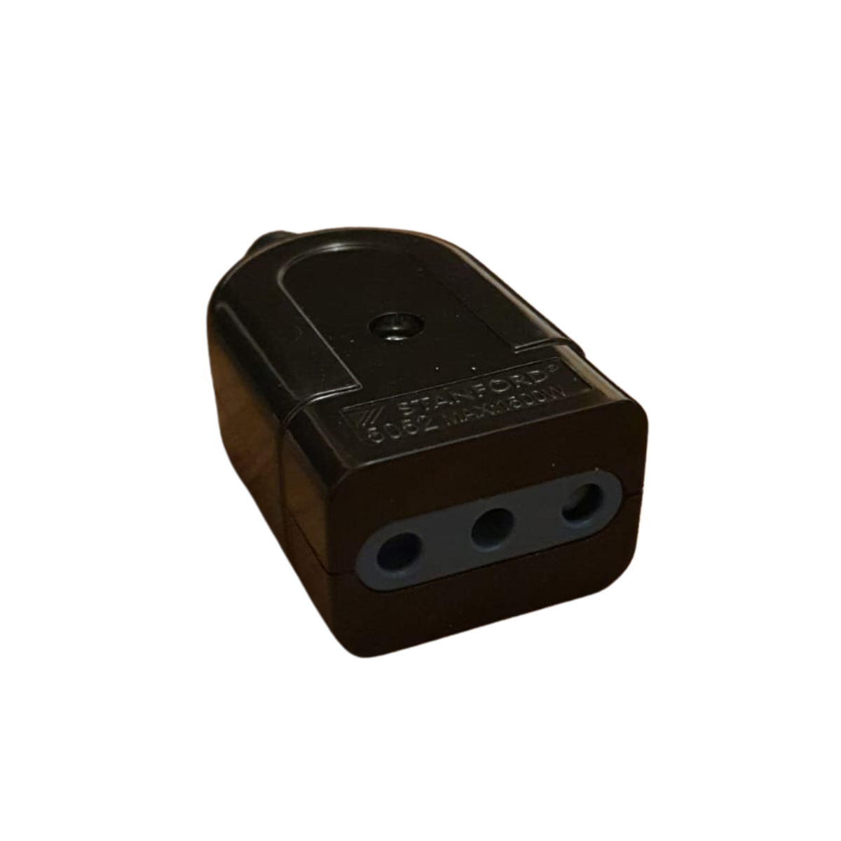 Enchufe Hembra Volante Negro 2p+t 10A 250V 1500W Sec
