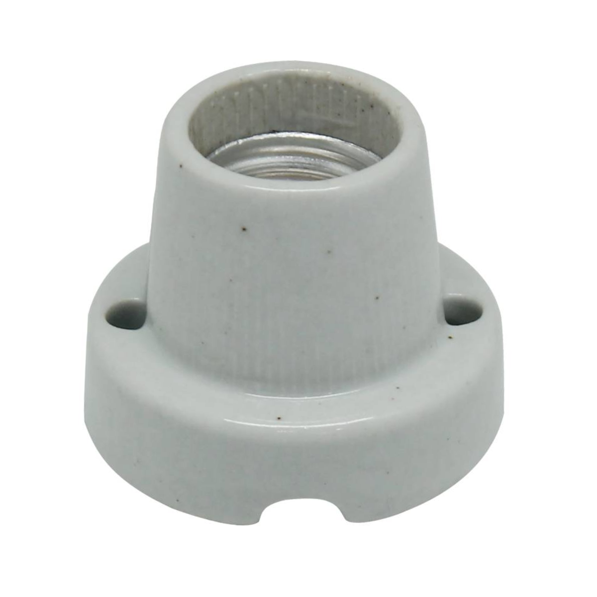 Porta Lámpara Base Sobrepuesta Loza Ceramica Ampolleta E27