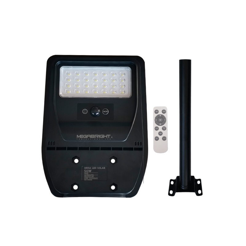 Luminaria Alumbrado Publico Brisa Solar 50W IP65 6000K Con Soporte