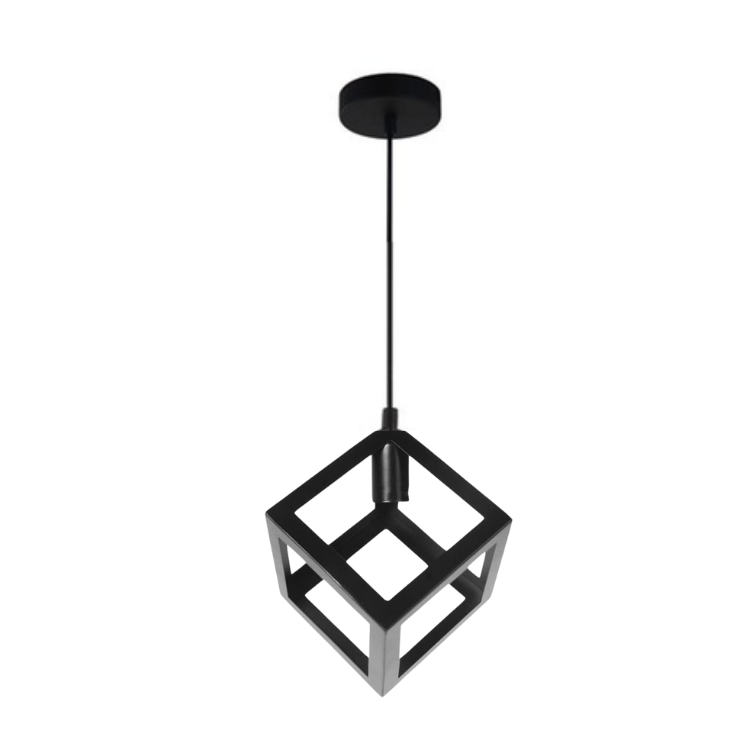 Lampara Colgante De Hierro Industrial E27
