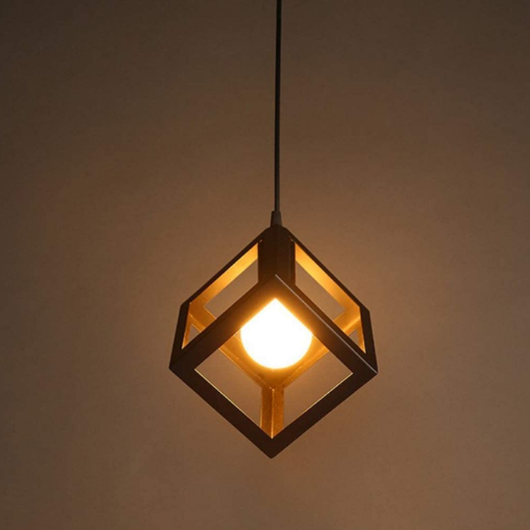 Lampara Colgante De Hierro Industrial E27